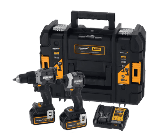 KIT McLaren XR 18V-Taladro Percutor+Atornillador Impacto + 2 baterías Li-Ion 5Ah+maletín TSTAK